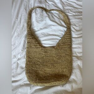Natural Woven Shoulder Bag